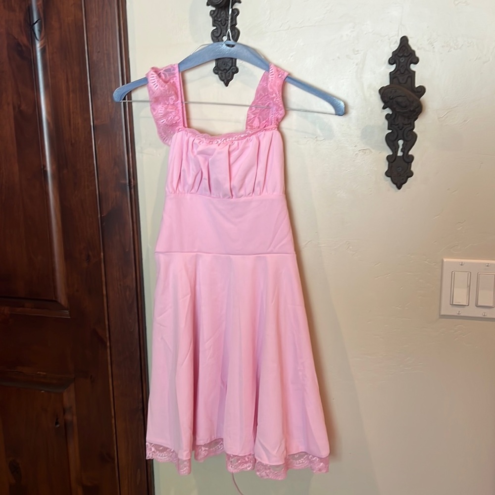Pink dress with back lace detail